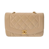CHANEL シャネル ダイアナ チェーンショルダー 22cm ベージュ A01164 レディース ラムスキン ショルダーバッグ Bランク 中古 銀蔵