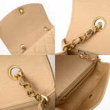 CHANEL シャネル ダイアナ チェーンショルダー 22cm ベージュ A01164 レディース ラムスキン ショルダーバッグ Bランク 中古 銀蔵