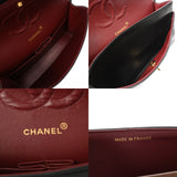 CHANEL シャネル チェーンショルダー 25cm Wフラップ ブラック A01112 レディース ラムスキン ショルダーバッグ ABランク 中古 銀蔵