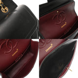 CHANEL シャネル チェーンショルダー 25cm Wフラップ ブラック A01112 レディース ラムスキン ショルダーバッグ ABランク 中古 銀蔵