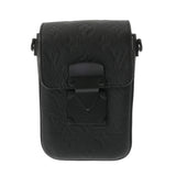 LOUIS VUITTON ルイヴィトン Sロック ヴェルティカル ウェアラブル ウォレット ブラック M81524 メンズ トリヨンレザー ショルダーバッグ Bランク 中古 銀蔵