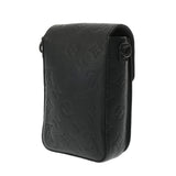 LOUIS VUITTON ルイヴィトン Sロック ヴェルティカル ウェアラブル ウォレット ブラック M81524 メンズ トリヨンレザー ショルダーバッグ Bランク 中古 銀蔵
