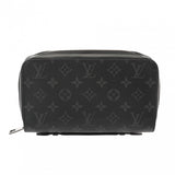 LOUIS VUITTON ルイヴィトン モノグラムエクリプス ジッピー XL トラベルケース 黒/グレー M61698 メンズ モノグラムキャンバス 長財布 Bランク 中古 銀蔵
