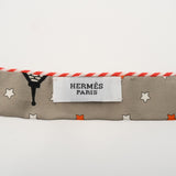 HERMES エルメス ツイリードール キャンディ PARIS STATION グレー/マルチ レディース シルク100％ スカーフ ABランク 中古 銀蔵