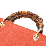 GUCCI グッチ バンブー ミニショッパー オレンジ 368823 レディース レザー ハンドバッグ ABランク 中古 銀蔵