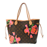 LOUIS VUITTON ルイヴィトン モノグラムローズ ネヴァーフルMM ブラウン M48613 レディース トートバッグ ABランク 中古 銀蔵
