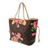 LOUIS VUITTON ルイヴィトン モノグラムローズ ネヴァーフルMM ブラウン M48613 レディース トートバッグ ABランク 中古 銀蔵