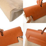 HERMES エルメス エールバッグ MM ナチュラル/エクリュ □C刻印(1999年頃) ユニセックス トワルアッシュ ヴァッシュハンター 2WAYバッグ Bランク 中古 銀蔵