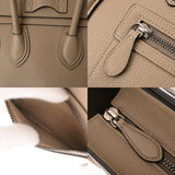 CELINE セリーヌ ラゲージ マイクロショッパー デュンヌ 167793 レディース ドラムドカーフスキン ハンドバッグ ABランク 中古 銀蔵