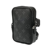 LOUIS VUITTON ルイヴィトン モノグラムエクリプス ダヌーブ PPM トランクプリント ブラック M45928 メンズ モノグラムエクリプスキャンバス ショルダーバッグ Aランク 中古 銀蔵