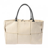 BOTTEGAVENETA ボッテガヴェネタ ザアルコ ミディアム アイボリー レディース キャンバス トートバッグ Bランク 中古 銀蔵