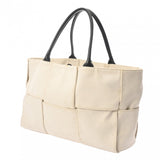 BOTTEGAVENETA ボッテガヴェネタ ザアルコ ミディアム アイボリー レディース キャンバス トートバッグ Bランク 中古 銀蔵