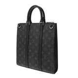 LOUIS VUITTON ルイヴィトン モノグラムエクリプス サックプラ クロス 黒/グレー M46098 メンズ モノグラムキャンバス ハンドバッグ Aランク 中古 銀蔵