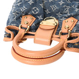 LOUIS VUITTON ルイヴィトン モノグラムデニム プリーティ ブルー M95020 レディース デニム ハンドバッグ ABランク 中古 銀蔵