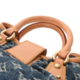 LOUIS VUITTON ルイヴィトン モノグラムデニム プリーティ ブルー M95020 レディース デニム ハンドバッグ ABランク 中古 銀蔵