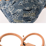 LOUIS VUITTON ルイヴィトン モノグラムデニム プリーティ ブルー M95020 レディース デニム ハンドバッグ ABランク 中古 銀蔵