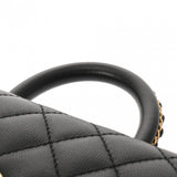 CHANEL シャネル マトラッセ ミニフラップバッグ XXS ブラック AS2215 レディース キャビアスキン ハンドバッグ ABランク 中古 銀蔵