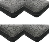 CHANEL シャネル ラウンドファスナーカメリア ブラック メンズ レザー 長財布 ABランク 中古 銀蔵