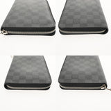 LOUIS VUITTON ルイヴィトン ダミエグラフィット ジッピーオーガナイザー ブラック/グレー N63077 メンズ ダミエキャンバス 長財布 Bランク 中古 銀蔵
