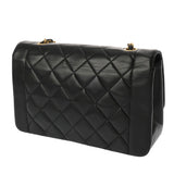 CHANEL シャネル ダイアナ 25cm チェーンショルダー ブラック A01165 レディース ラムスキン ショルダーバッグ ABランク 中古 銀蔵