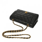 CHANEL シャネル ダイアナ 25cm チェーンショルダー ブラック A01165 レディース ラムスキン ショルダーバッグ ABランク 中古 銀蔵