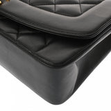 CHANEL シャネル ダイアナ 25cm チェーンショルダー ブラック A01165 レディース ラムスキン ショルダーバッグ ABランク 中古 銀蔵