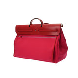 HERMES エルメス エールバッグ ジップ GM ローズメキシコ/ルージュピマン Y刻印(2020年頃) レディース トワルオフィシエ ヴァッシュハンター ハンドバッグ Aランク 中古 銀蔵