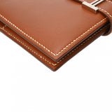 HERMES エルメス ベアンコンパクト フォープ □L刻印(2008年頃) ユニセックス ヴォーバレニア 二つ折り財布 Aランク 中古 銀蔵