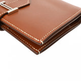 HERMES エルメス ベアンコンパクト フォープ □L刻印(2008年頃) ユニセックス ヴォーバレニア 二つ折り財布 Aランク 中古 銀蔵