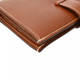 HERMES エルメス ベアンコンパクト フォープ □L刻印(2008年頃) ユニセックス ヴォーバレニア 二つ折り財布 Aランク 中古 銀蔵