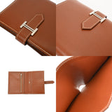 HERMES エルメス ベアンコンパクト フォープ □L刻印(2008年頃) ユニセックス ヴォーバレニア 二つ折り財布 Aランク 中古 銀蔵