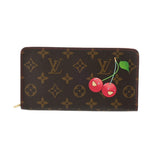 LOUIS VUITTON ルイヴィトン モノグラムチェリー ポルトモネジップ 村上隆コラボ ブラウン M95006 レディース モノグラムキャンバス 長財布 Aランク 中古 銀蔵