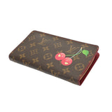 LOUIS VUITTON ルイヴィトン モノグラムチェリー ポルトモネジップ 村上隆コラボ ブラウン M95006 レディース モノグラムキャンバス 長財布 Aランク 中古 銀蔵