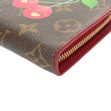 LOUIS VUITTON ルイヴィトン モノグラムチェリー ポルトモネジップ 村上隆コラボ ブラウン M95006 レディース モノグラムキャンバス 長財布 Aランク 中古 銀蔵