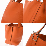 HERMES エルメス ピコタン PM オレンジ □H刻印(2004年頃) レディース トリヨンクレマンス ハンドバッグ ABランク 中古 銀蔵
