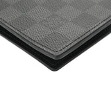 LOUIS VUITTON ルイヴィトン ダミエグラフィット ポルトフォイユマルコ 黒/グレー N62664 メンズ ダミエキャンバス 二つ折り財布 Aランク 中古 銀蔵