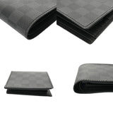 LOUIS VUITTON ルイヴィトン ダミエグラフィット ポルトフォイユマルコ 黒/グレー N62664 メンズ ダミエキャンバス 二つ折り財布 Aランク 中古 銀蔵