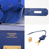 HERMES エルメス バーキン 30 ブルーエレクトリック □R刻印(2014年頃) レディース ヴォーエプソン ハンドバッグ Aランク 中古 銀蔵