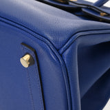 HERMES エルメス バーキン 30 ブルーエレクトリック □R刻印(2014年頃) レディース ヴォーエプソン ハンドバッグ Aランク 中古 銀蔵