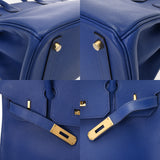 HERMES エルメス バーキン 30 ブルーエレクトリック □R刻印(2014年頃) レディース ヴォーエプソン ハンドバッグ Aランク 中古 銀蔵
