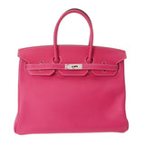 HERMES エルメス バーキン 35 ローズディリアン □Q刻印(2013年頃) ユニセックス ヴォーエプソン ハンドバッグ Aランク 中古 銀蔵