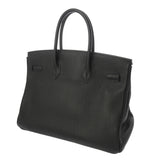 HERMES エルメス バーキン 35 ブラック □M刻印(2009年頃) ユニセックス トリヨンクレマンス ハンドバッグ Aランク 中古 銀蔵