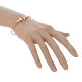 TIFFANY&Co. ティファニー Tワイヤーブレスレット ホワイトシェル レディース K18ピンクゴールド PG ブレスレット Aランク 中古 銀蔵