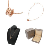 BVLGARI ブルガリ B.ZERO1 ネックレス レディース K18ピンクゴールド PG ネックレス Aランク 中古 銀蔵