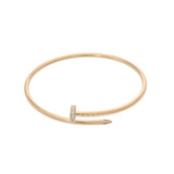 CARTIER カルティエ ジュストアンクル ブレスレット SM ダイヤ #15 レディース K18イエローゴールド YG ブレスレット Aランク 中古 銀蔵