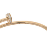 CARTIER カルティエ ジュストアンクル ブレスレット SM ダイヤ #15 レディース K18イエローゴールド YG ブレスレット Aランク 中古 銀蔵