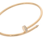 CARTIER カルティエ ジュストアンクル ブレスレット SM ダイヤ #15 レディース K18イエローゴールド YG ブレスレット Aランク 中古 銀蔵