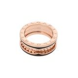 BVLGARI ブルガリ B.ZERO1 ロックリング #53 357987 12.5号 レディース K18ピンクゴールド PG セラミック リング・指輪 Aランク 中古 銀蔵