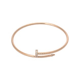CARTIER カルティエ ジュストアンクル ブレスレット SM ダイヤ #17 レディース K18イエローゴールド YG ブレスレット Aランク 中古 銀蔵