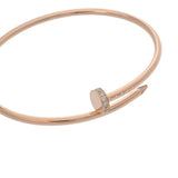 CARTIER カルティエ ジュストアンクル ブレスレット SM ダイヤ #17 レディース K18イエローゴールド YG ブレスレット Aランク 中古 銀蔵